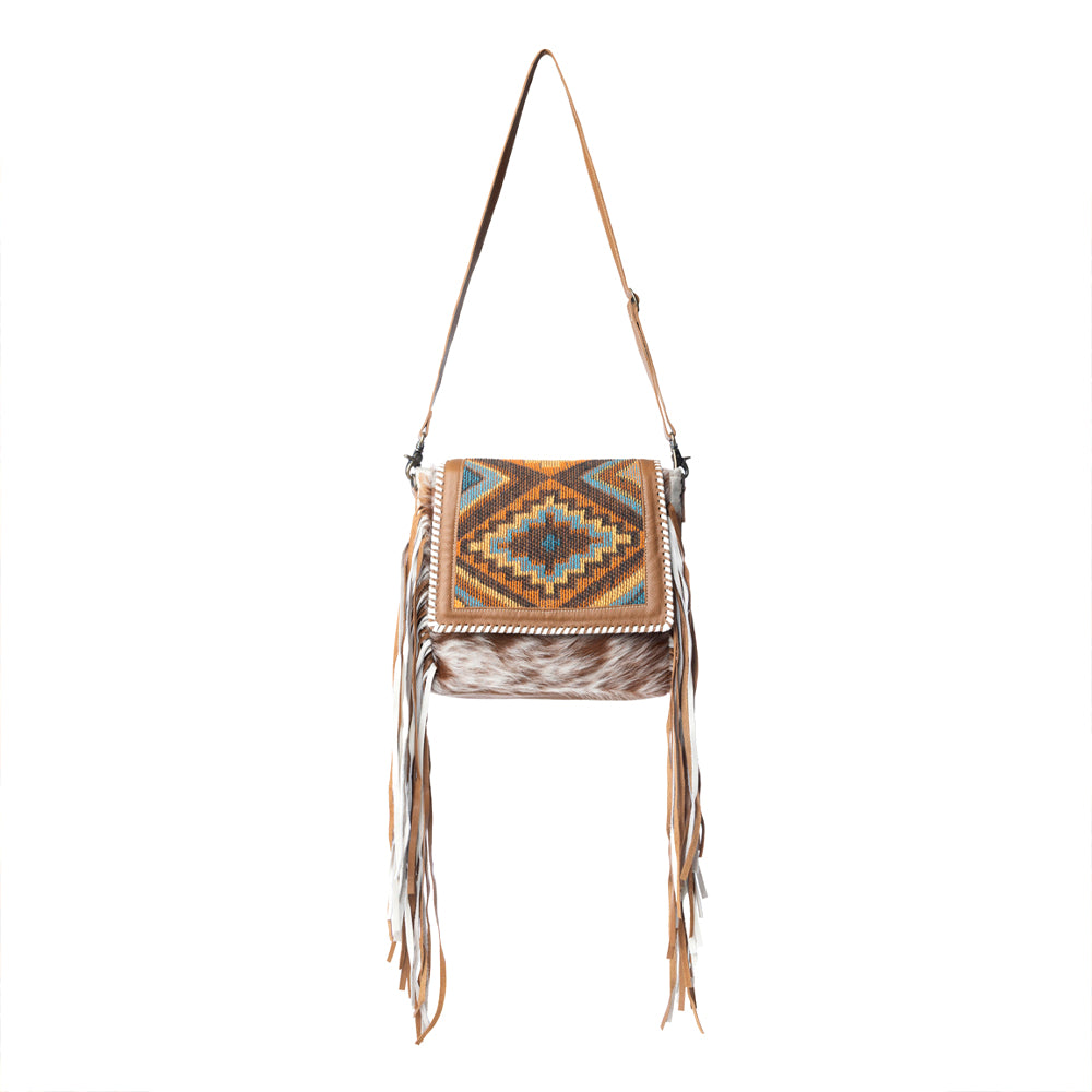 Boho Chic Style Leather & Hairon Bag - Myra USA