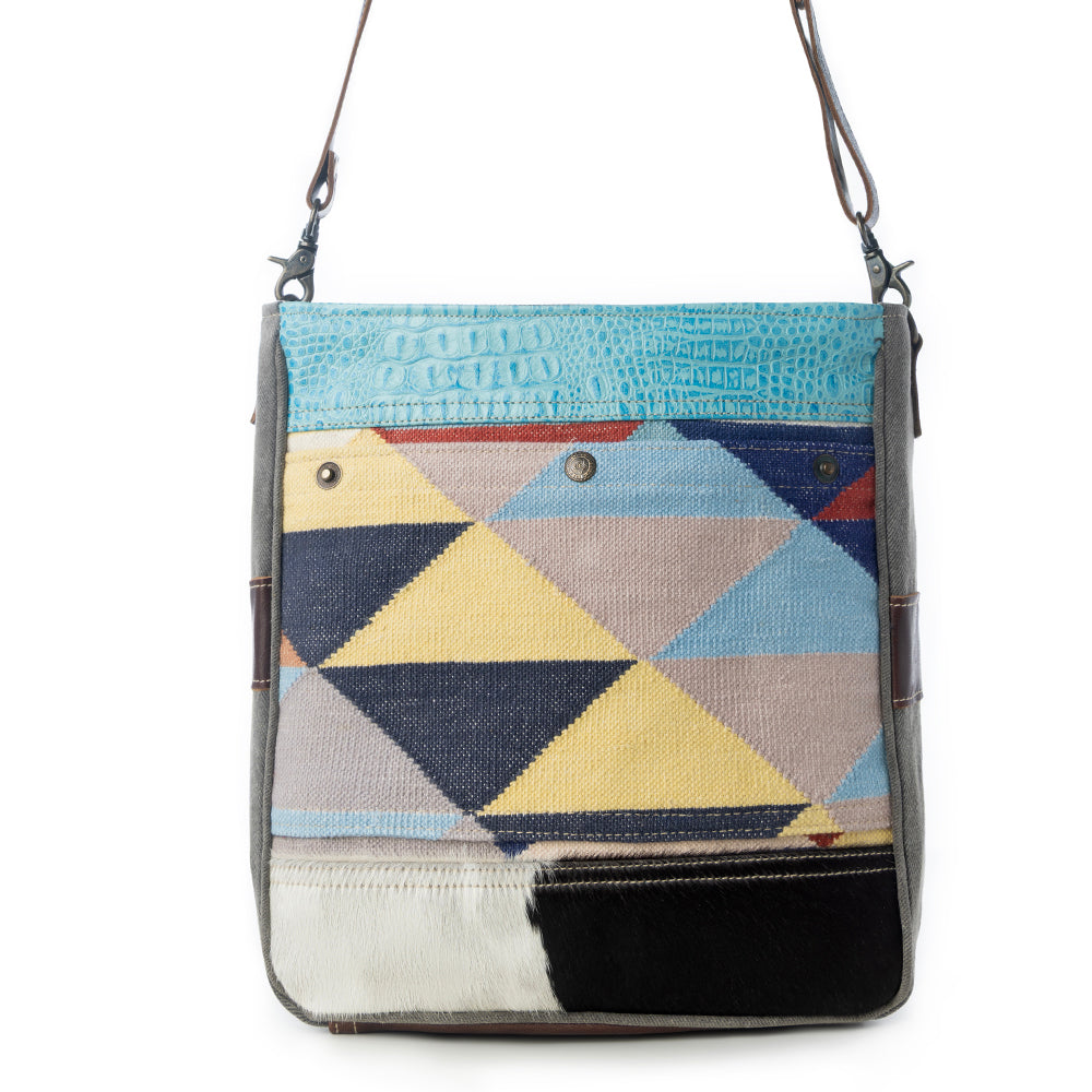 Geometric Accent Shoulder Bag - Myra USA