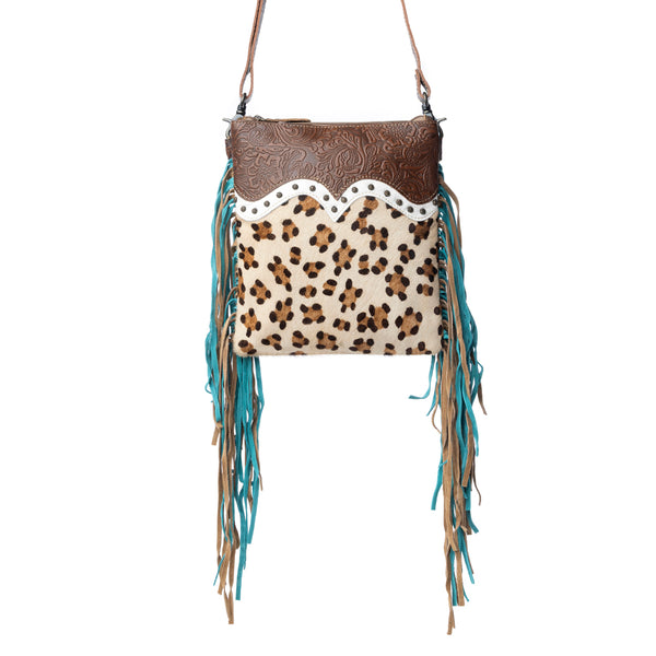 Earth prints Leather & Hairon Bag - Myra USA