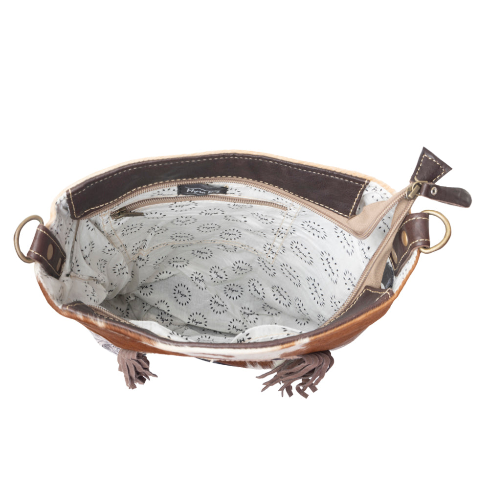 Earthen splashes Hand-Tooled Bag - MyraUSA