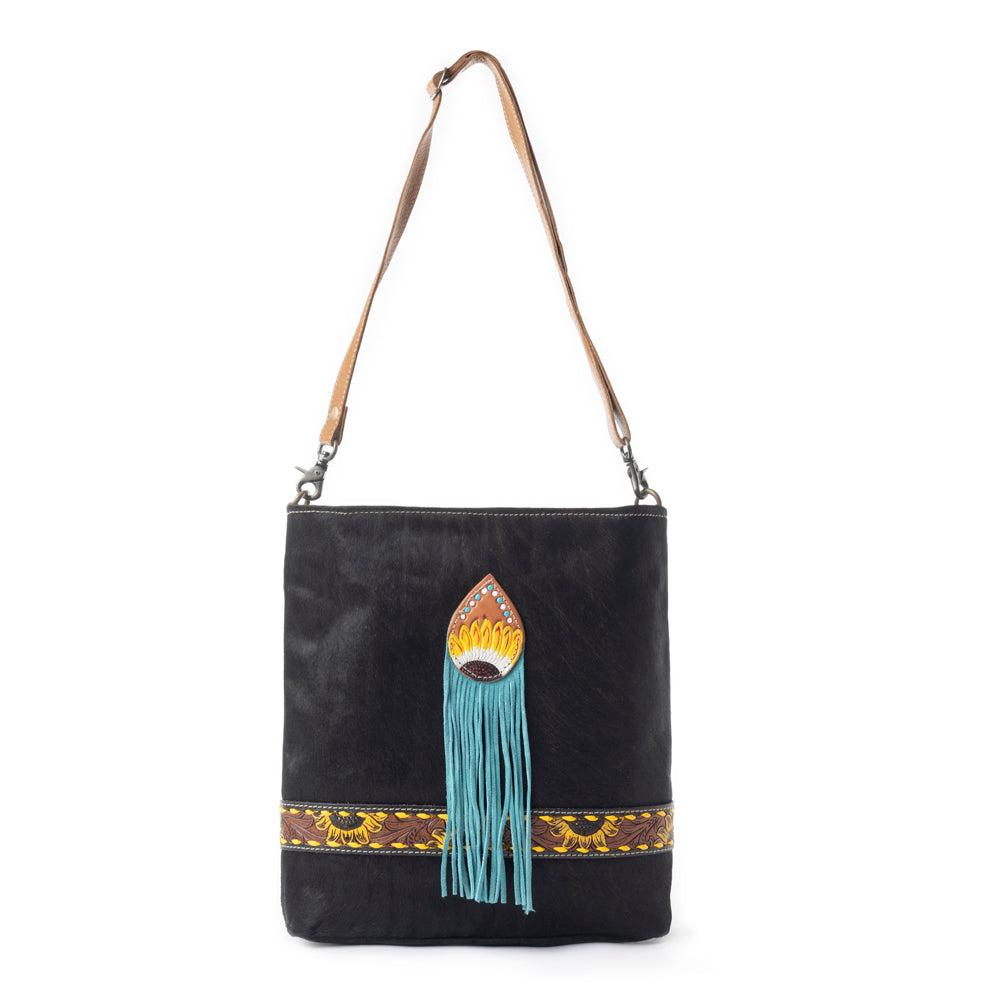 Blue candle Hand-Tooled Bag - MyraUSA