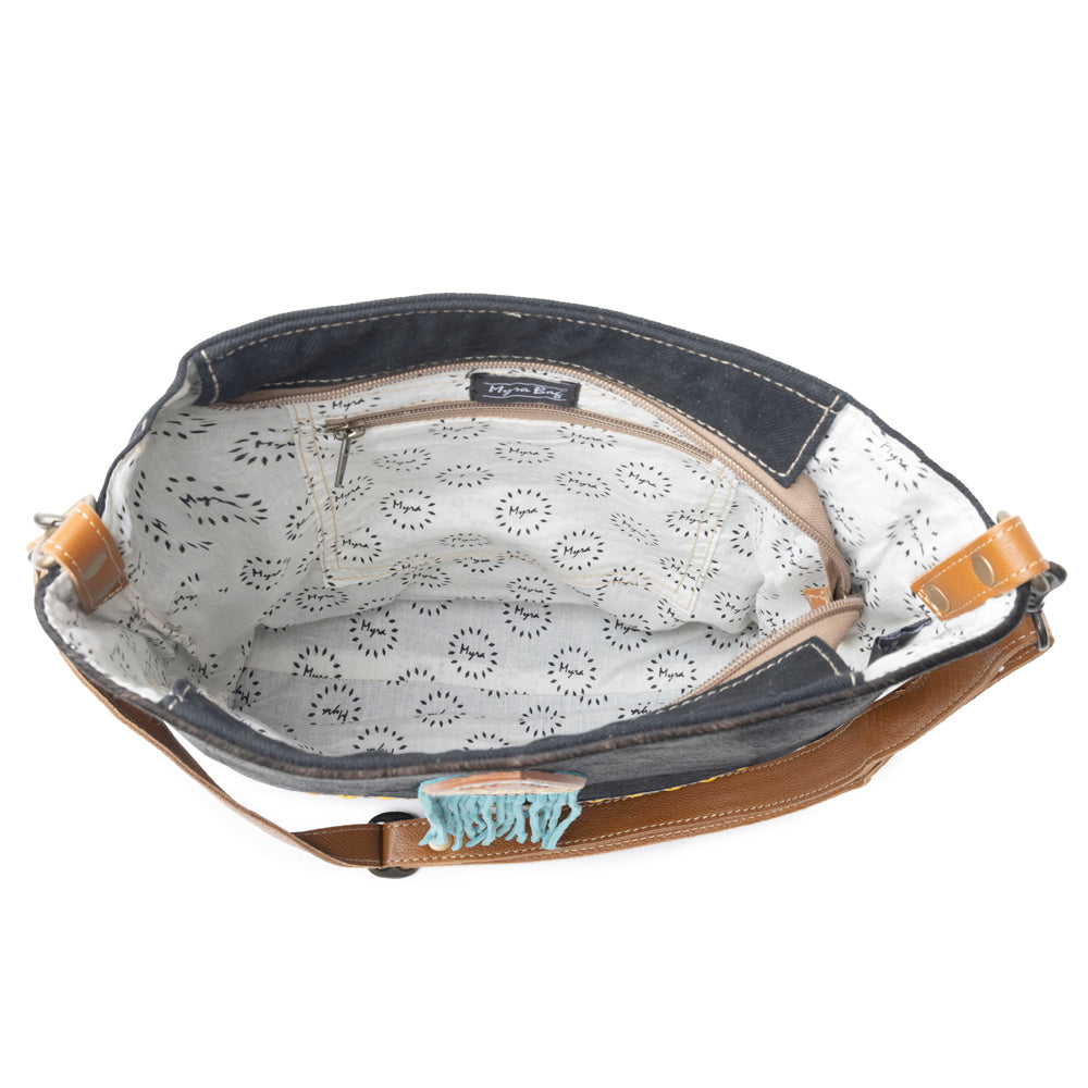 Blue candle Hand-Tooled Bag - MyraUSA