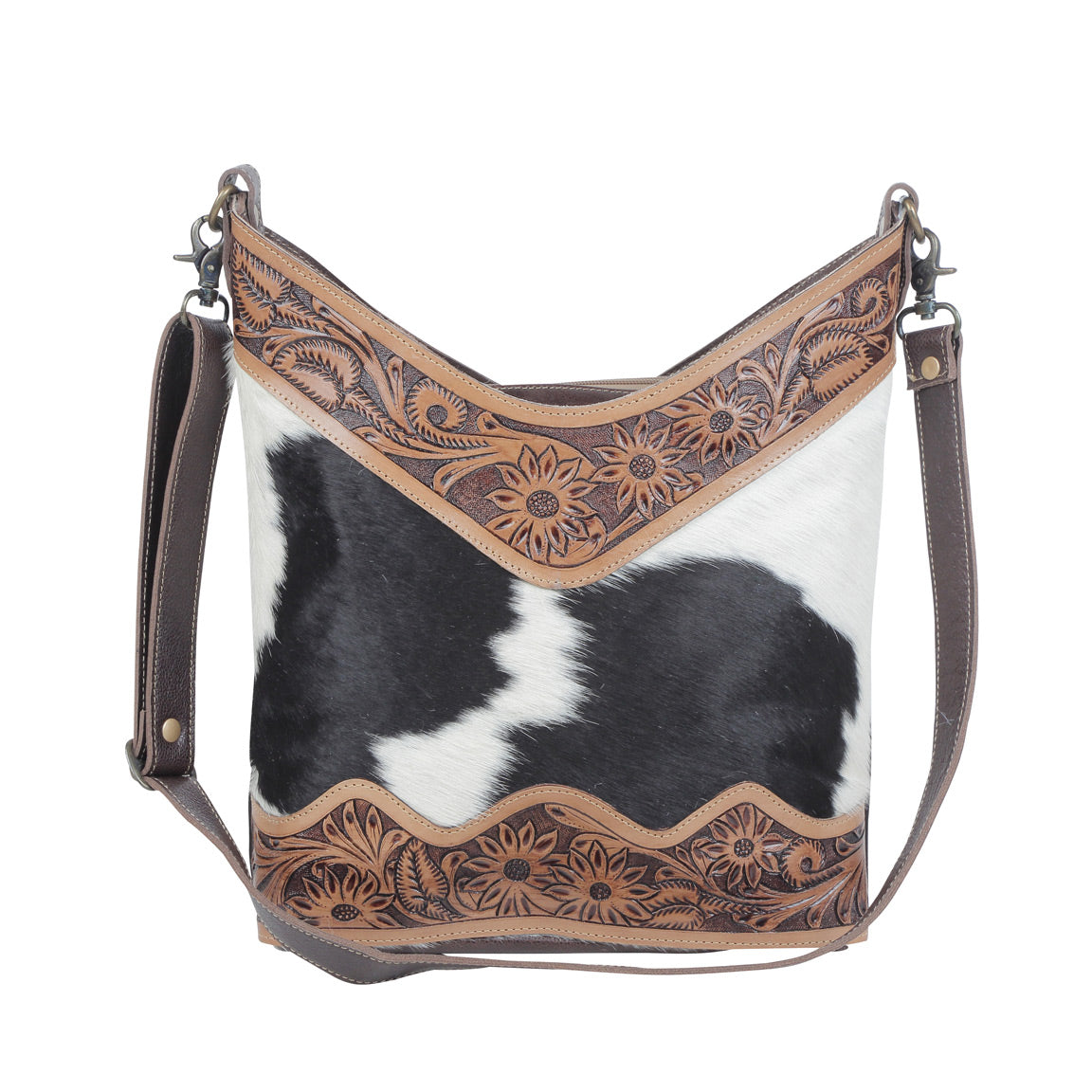 coco and cream Hand-Tooled Bag - Myra USA