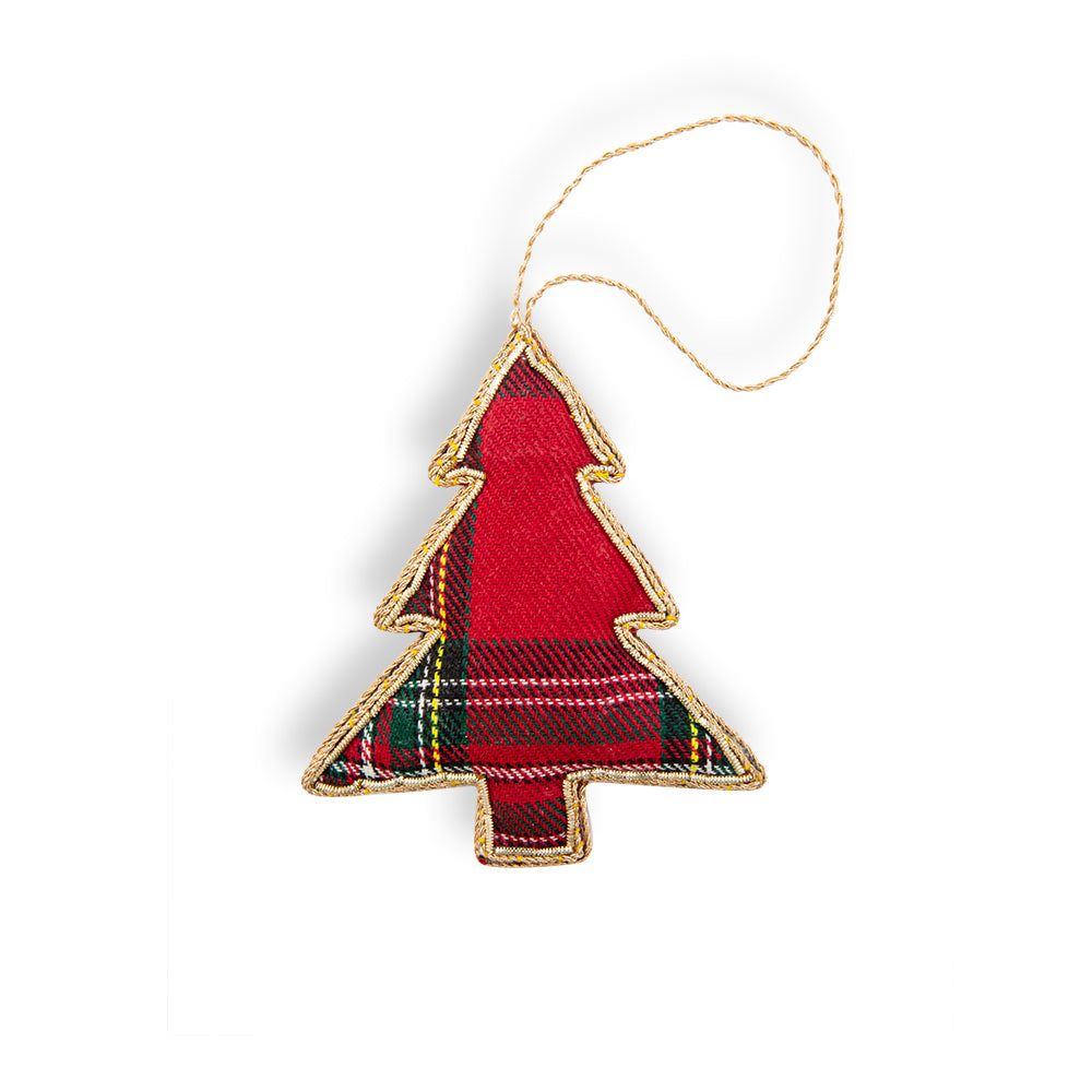 Plaid Cheer Christmas Tree Ornament - Myra USA