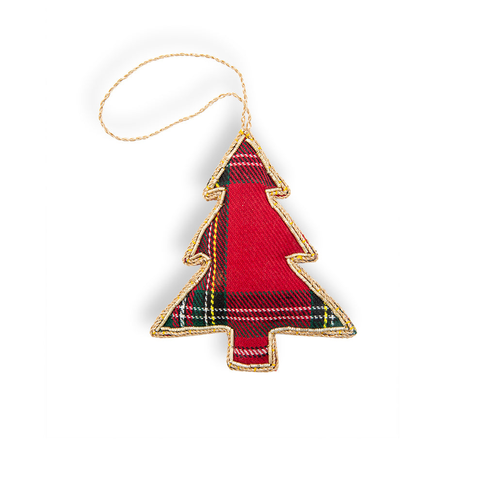Plaid Cheer Christmas Tree Ornament - Myra USA