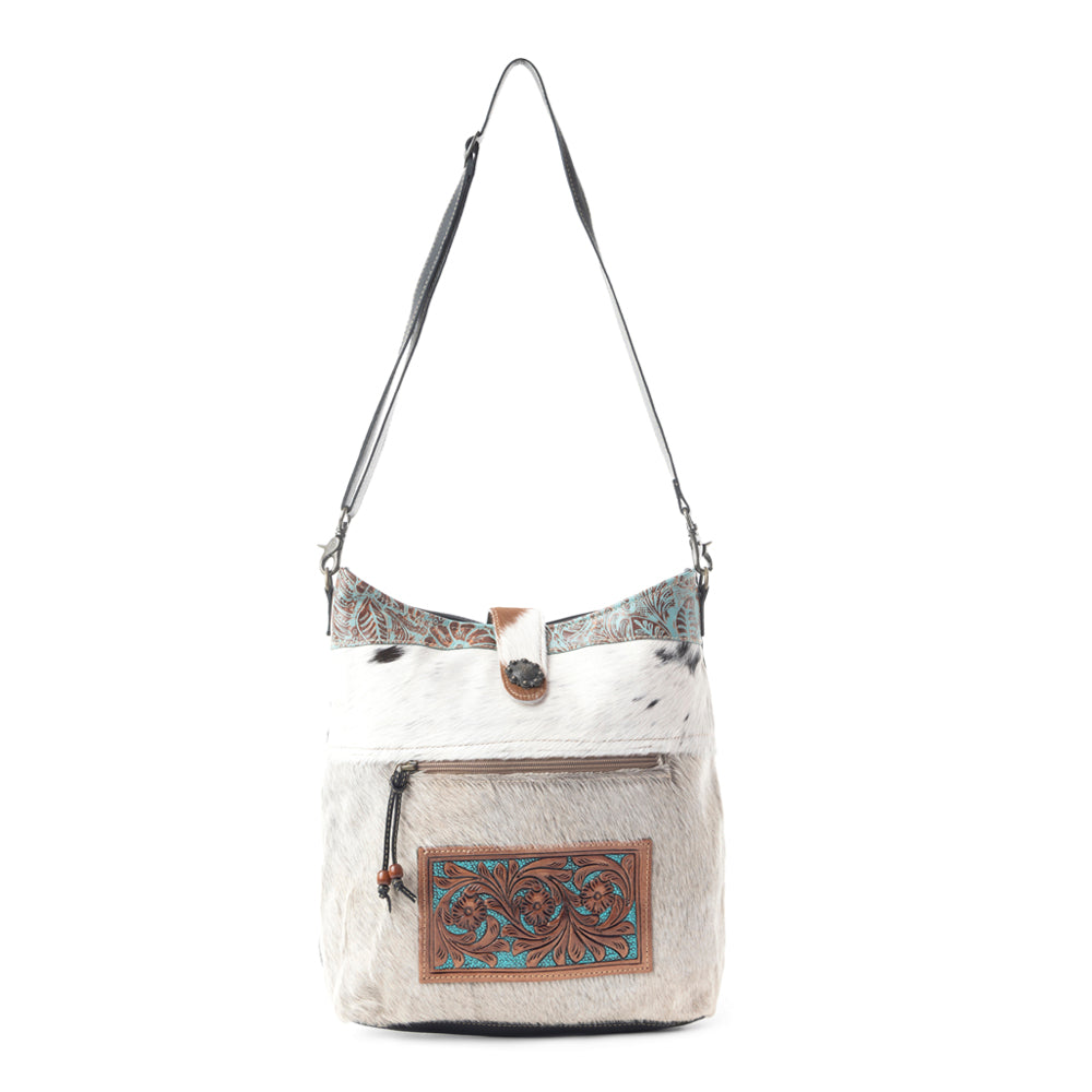 Rustic Tinge Hand-Tooled Bag - MyraUSA