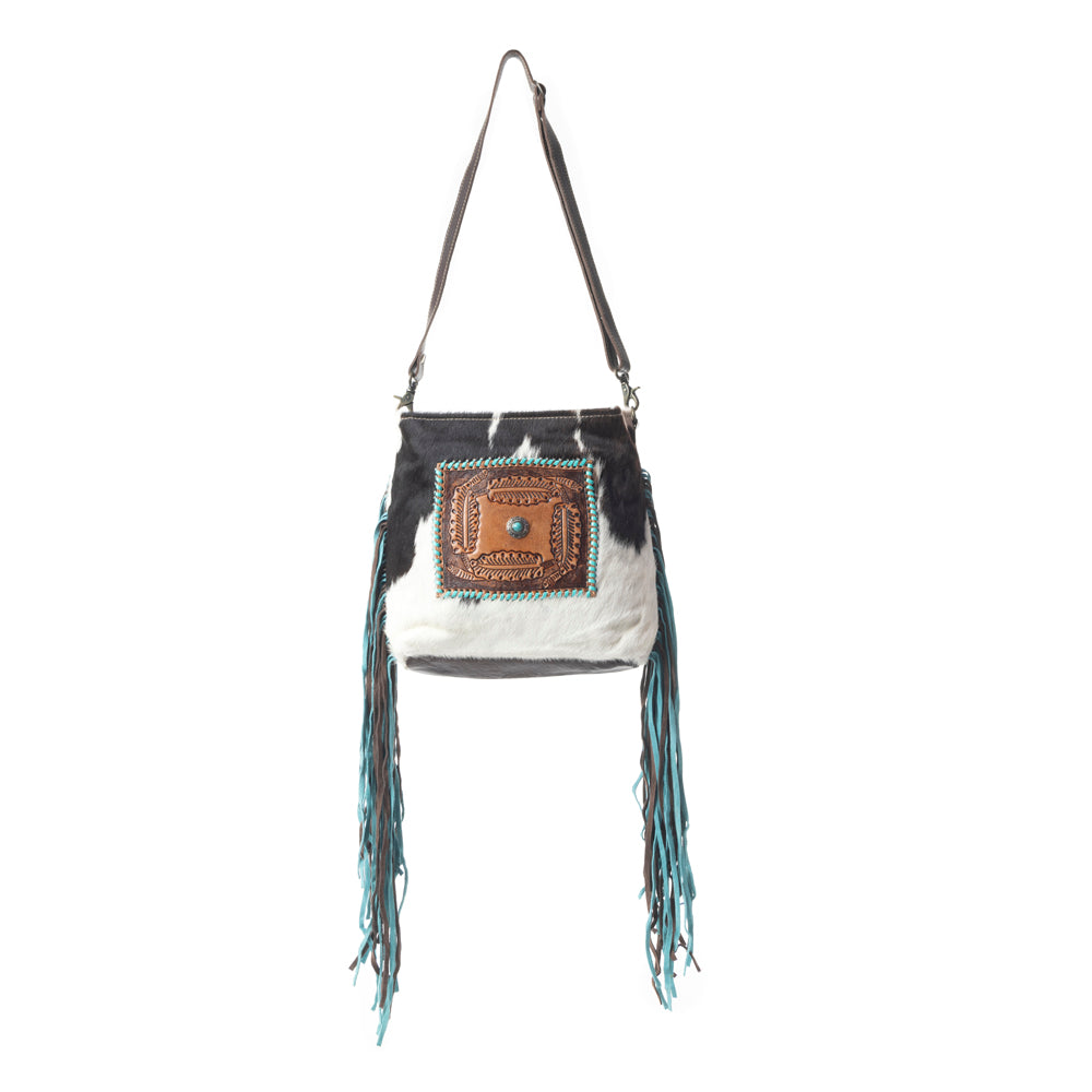 Sapphire Crown Hand-Tooled Bag - MyraUSA