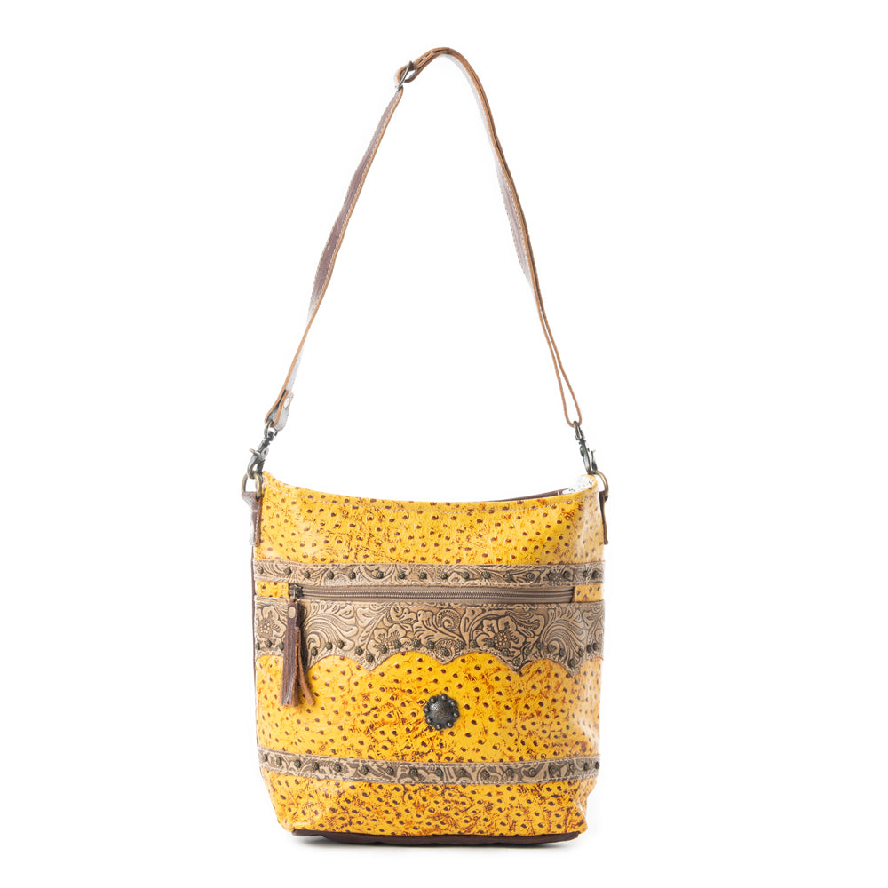 Gold Spell Leather & Hairon Bag - MyraUSA