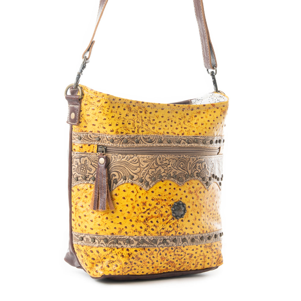 Gold Spell Leather & Hairon Bag - MyraUSA