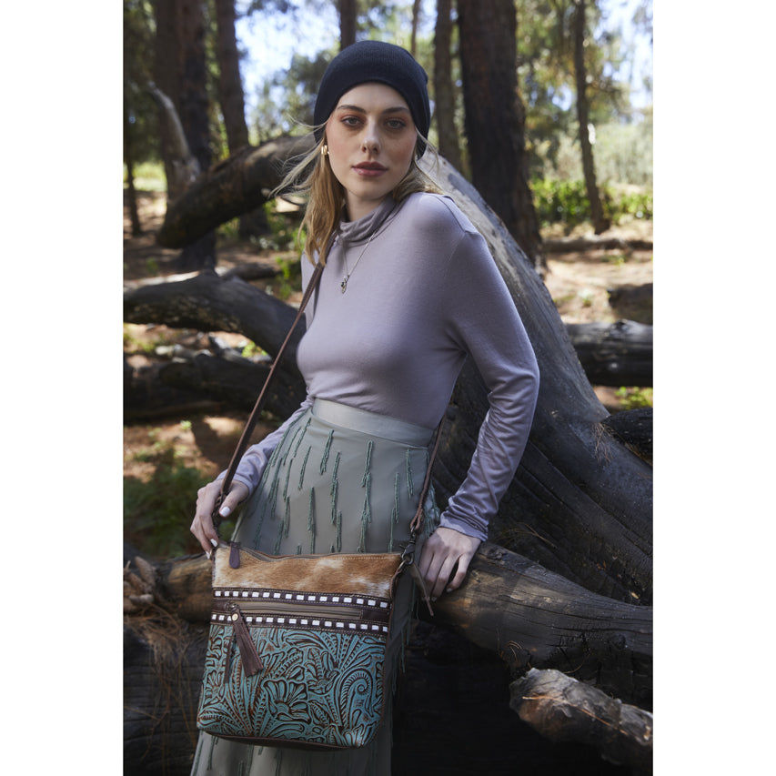 DELPHINE CANVAS & HAIRON BAG - MyraUSA