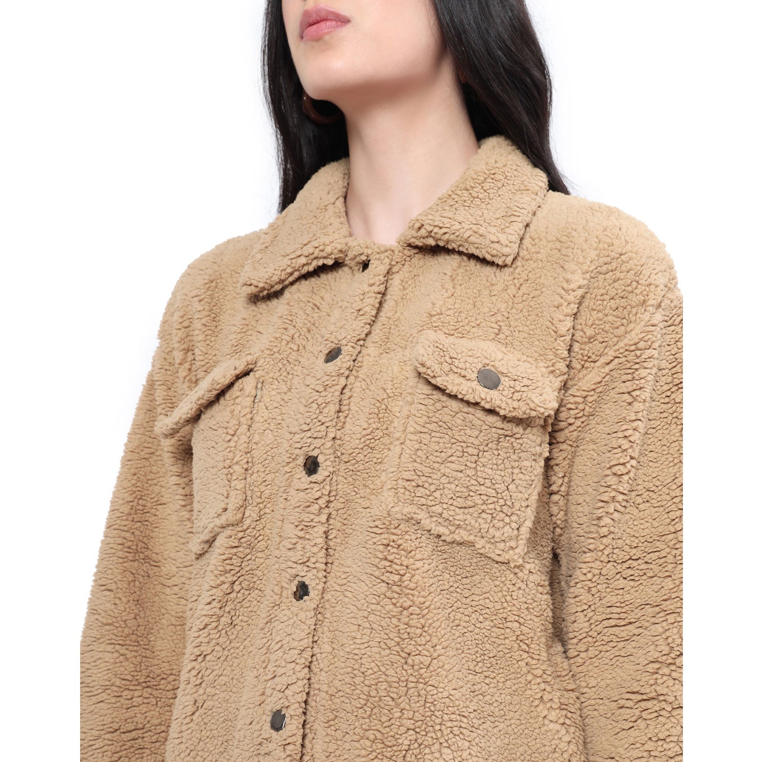 Furried-In Shacket Sweater - MyraUSA