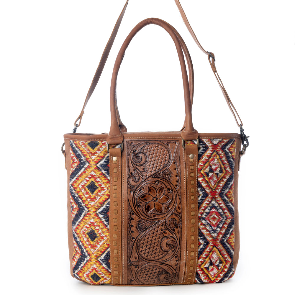 Scarlett Hand-Tooled Bag - Myra USA