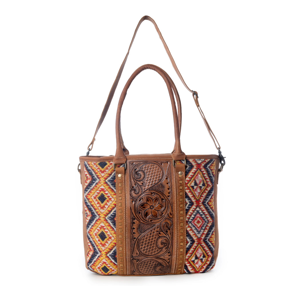 Scarlett Hand-Tooled Bag - Myra USA