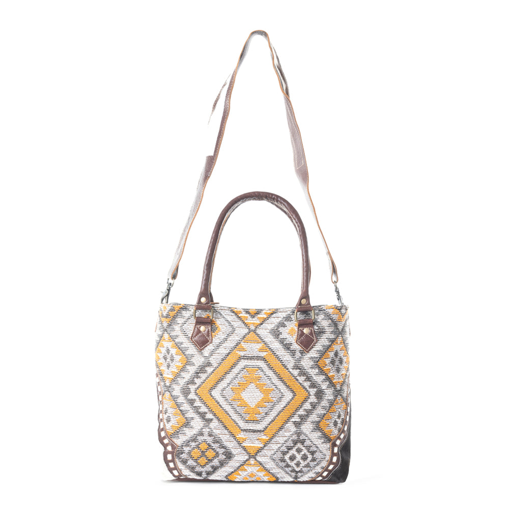 Chocolate Squares Tote Bag - MyraUSA