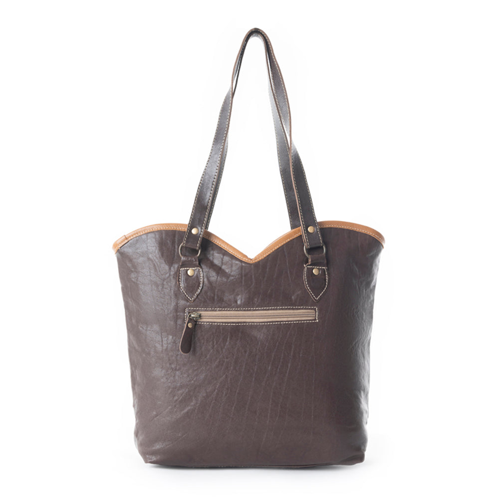 Astral Blue Leather & Hairon Bag - Myra USA