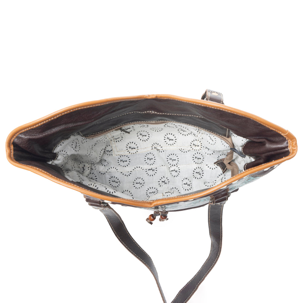 Astral Blue Leather & Hairon Bag - Myra USA