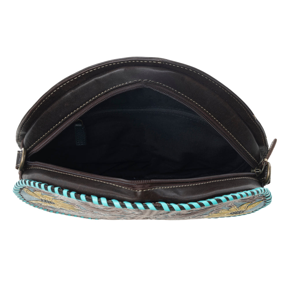 Boho Teal Round Bag - Myra USA