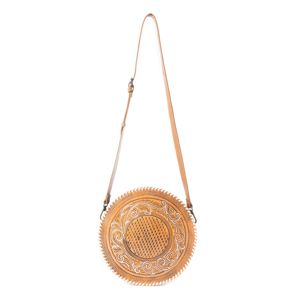 Boho Mahogany Round Bag - MyraUSA