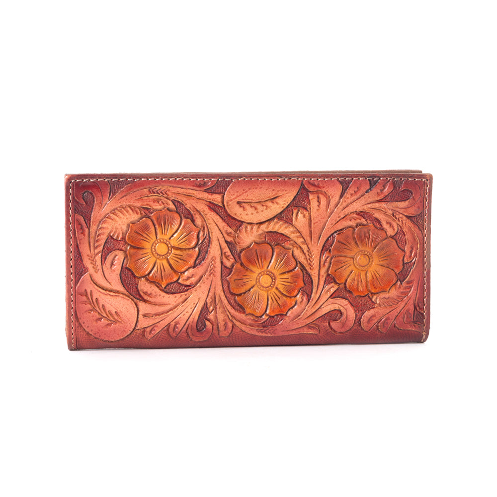 Zipper Crimson Wallet - MyraUSA