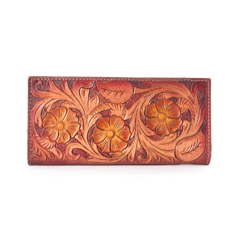 Zipper Crimson Wallet - MyraUSA