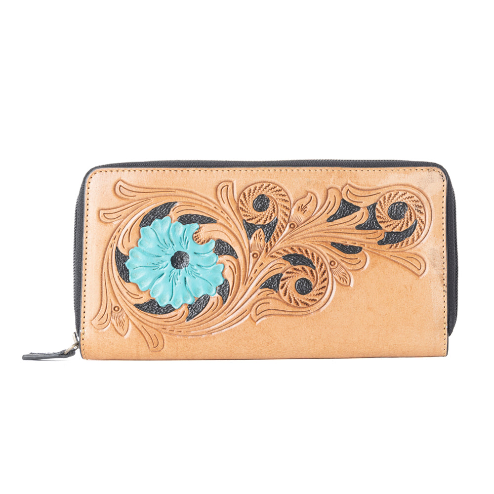 Blue Bloom Wallet - MyraUSA
