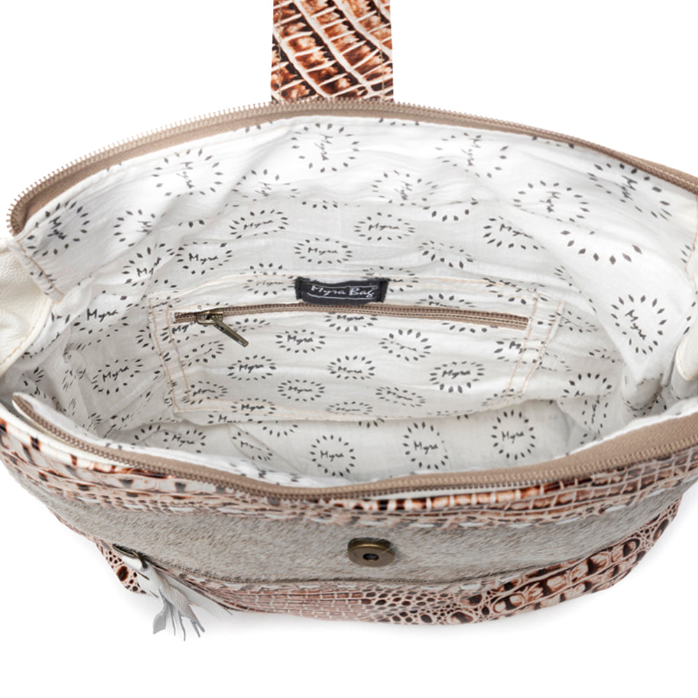 SMOKEY LEATHER & HAIRON BAG - Myra USA
