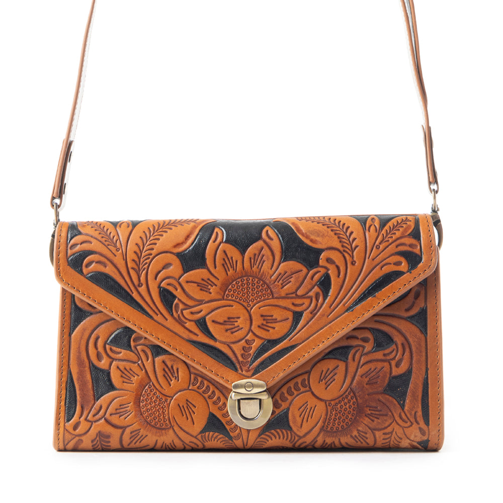CIRCE HAND-TOOLED BAG - Myra USA