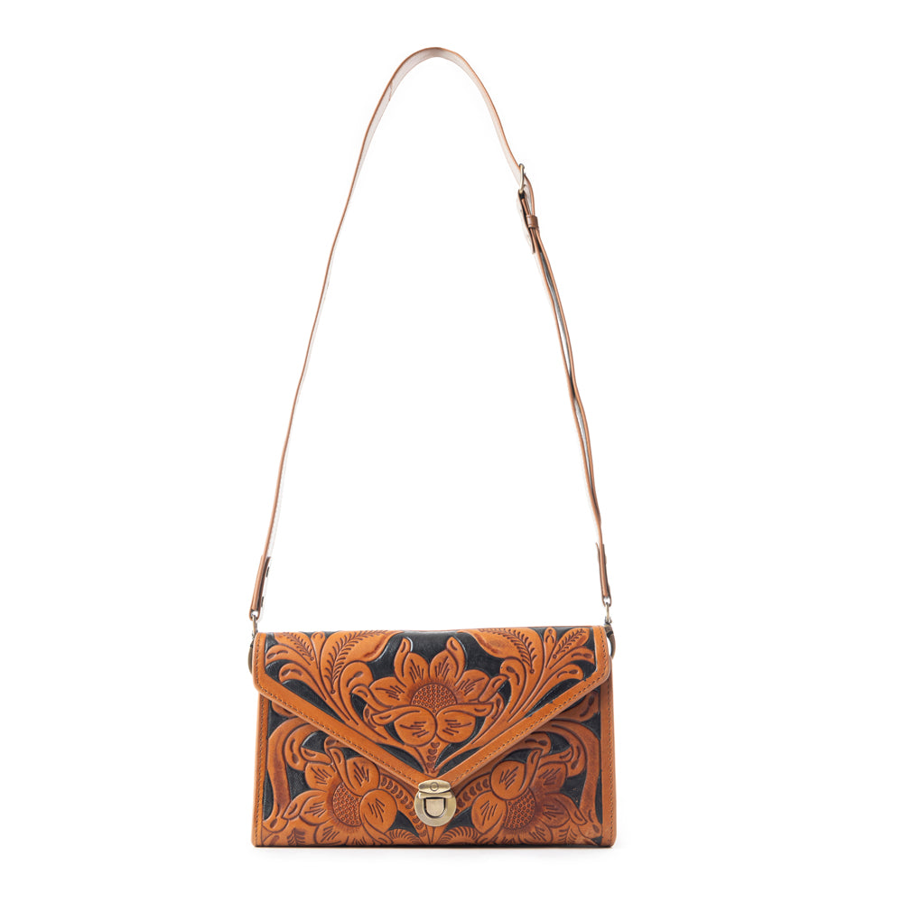 CIRCE HAND-TOOLED BAG - Myra USA
