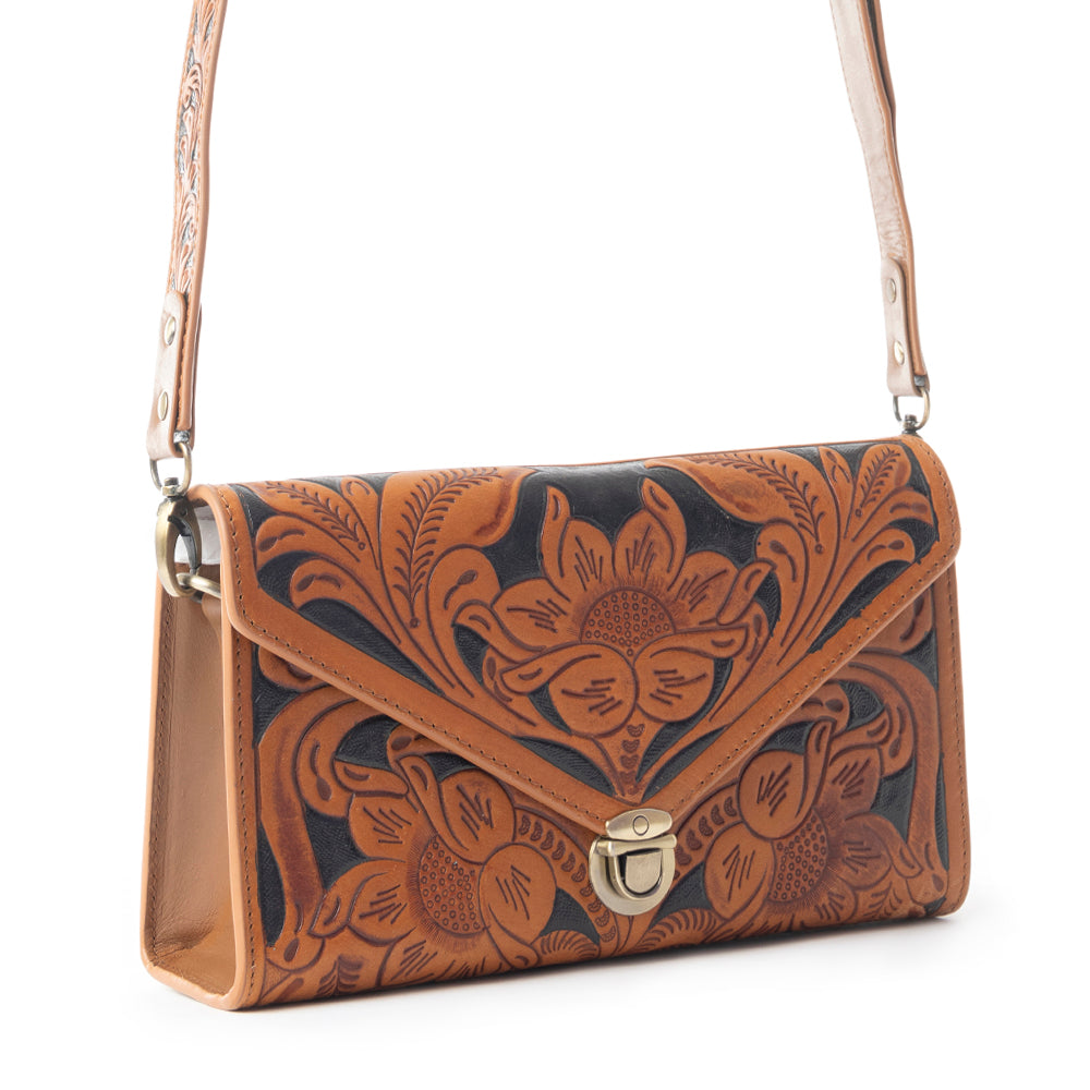 CIRCE HAND-TOOLED BAG - Myra USA