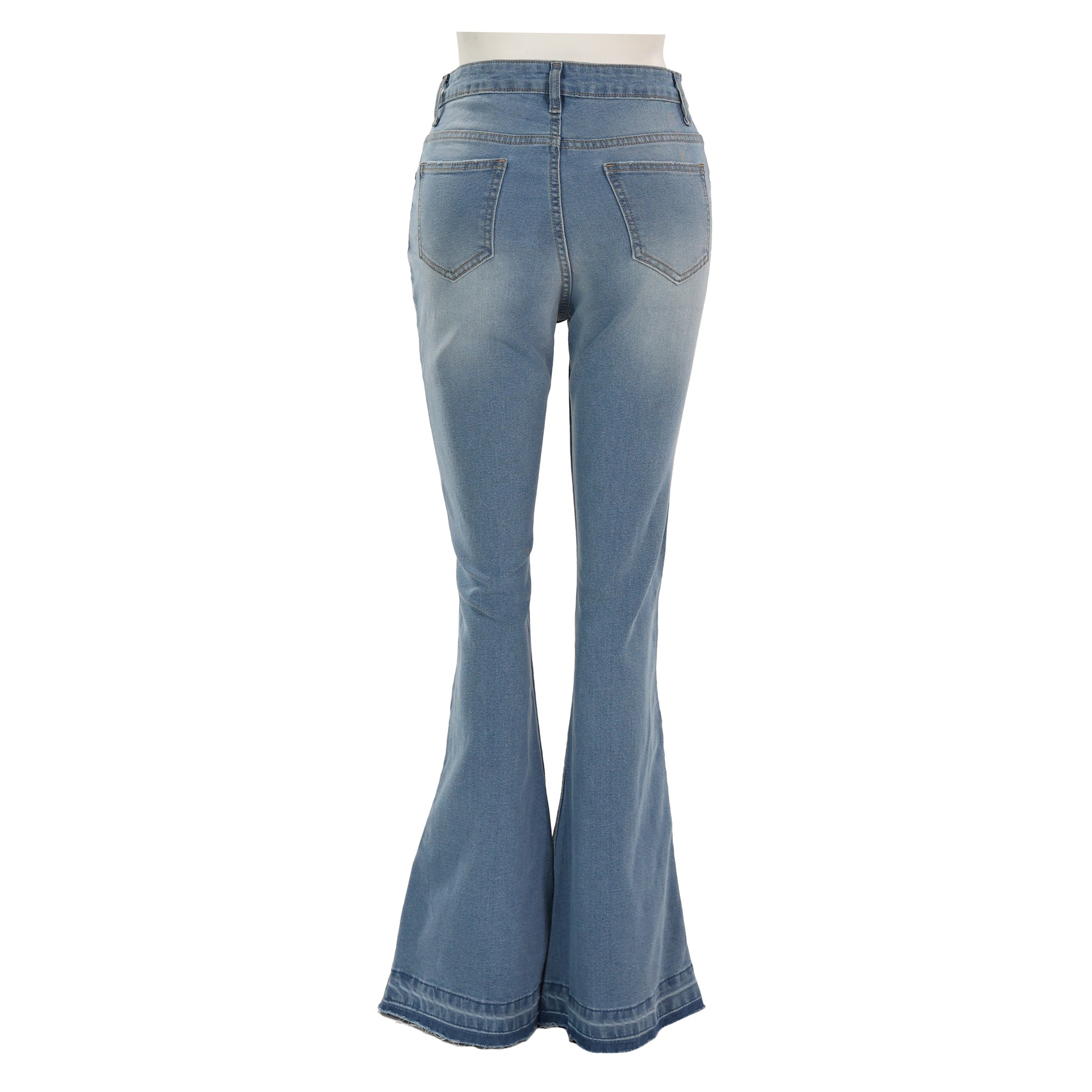 Regina Flared Button Accent Leg Jeans - Myra USA