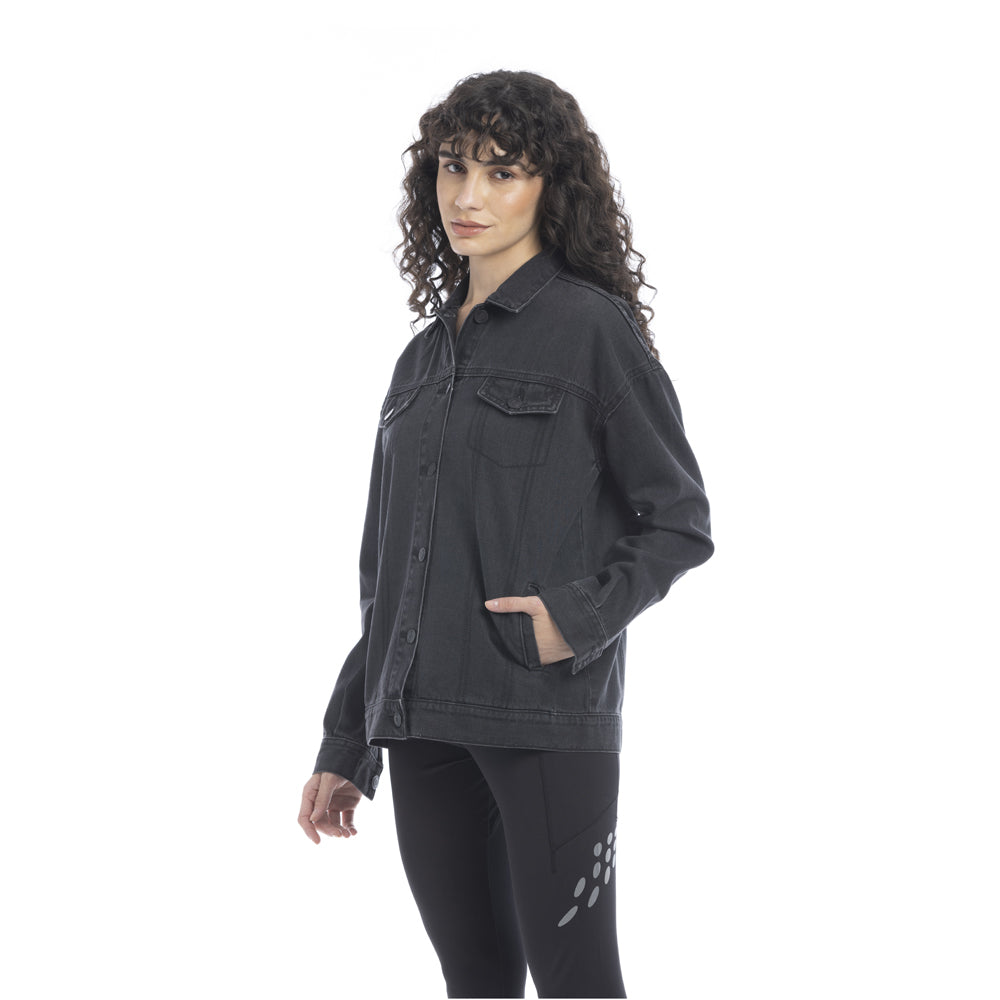 Veronica Black Denim Jacket - Myra USA