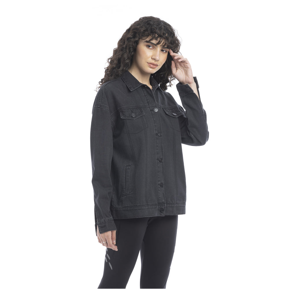 Veronica Black Denim Jacket - Myra USA