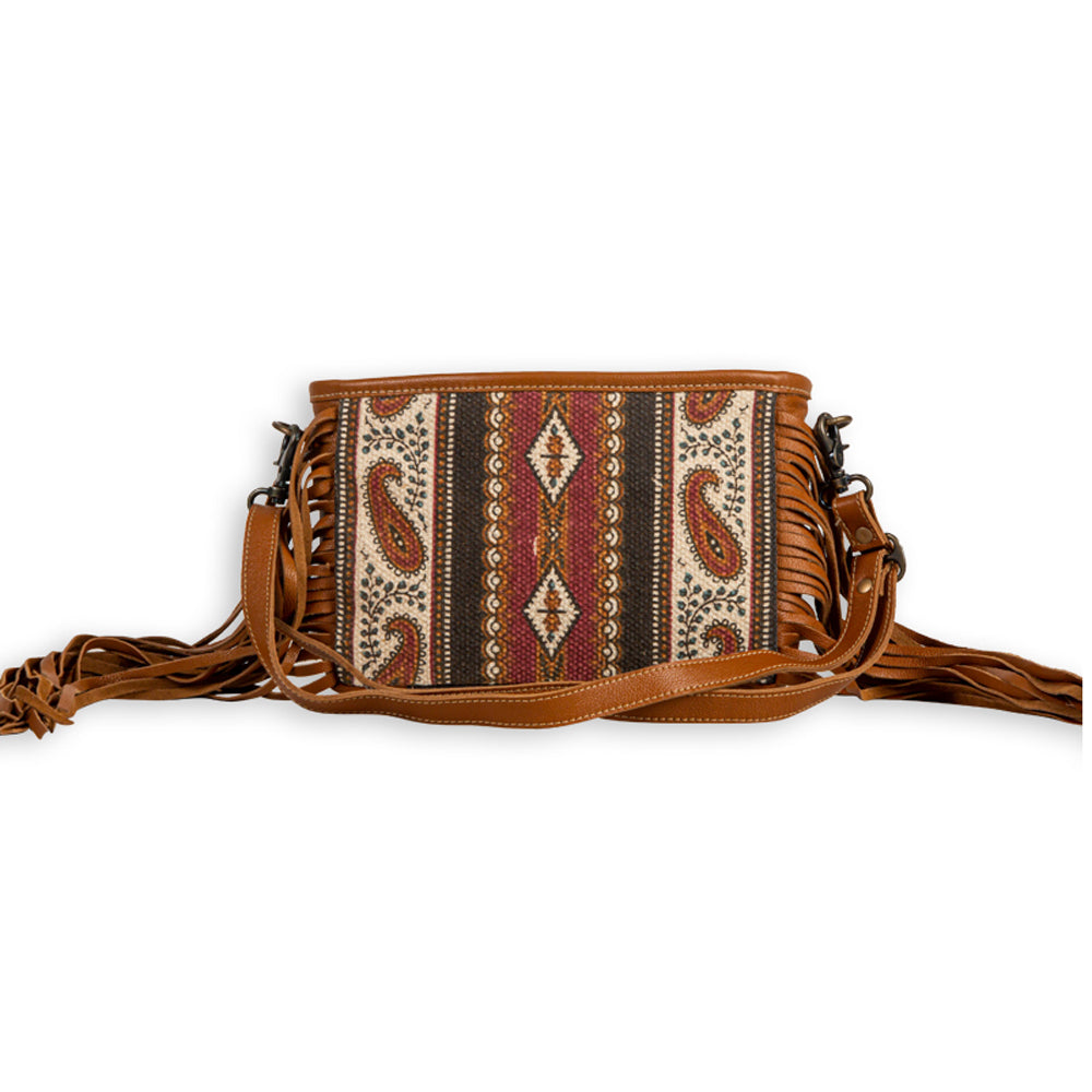 Mojave Paisley Fringed Small & Crossbody Bag - Myra USA