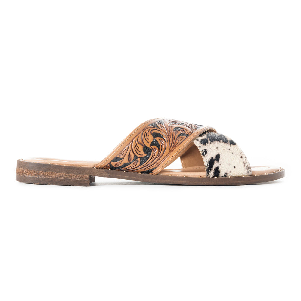 Chappy Western Hand-Tooled Sandals - MyraUSA
