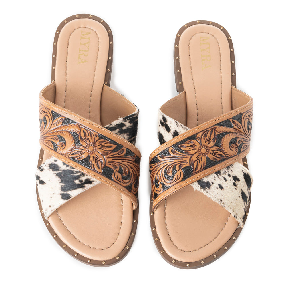 Chappy Western Hand-Tooled Sandals - MyraUSA