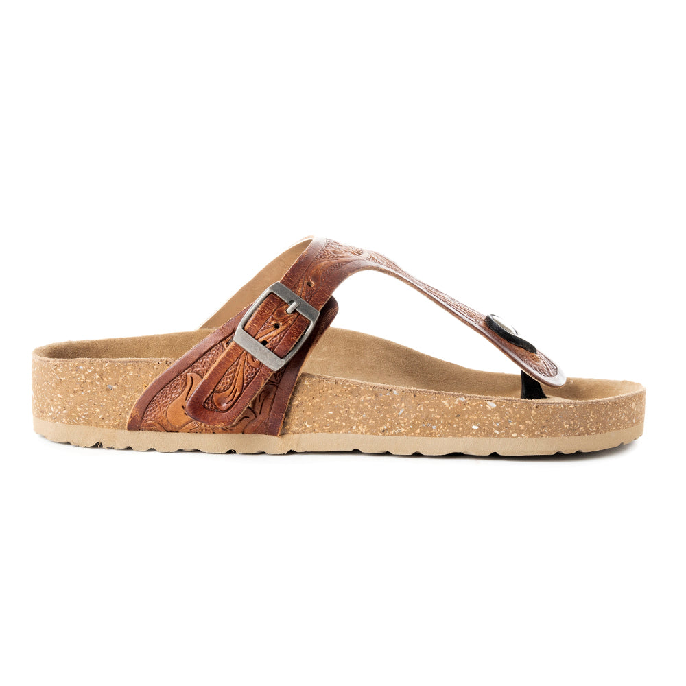 Crockler Western Hand-Tooled Sandals - MyraUSA