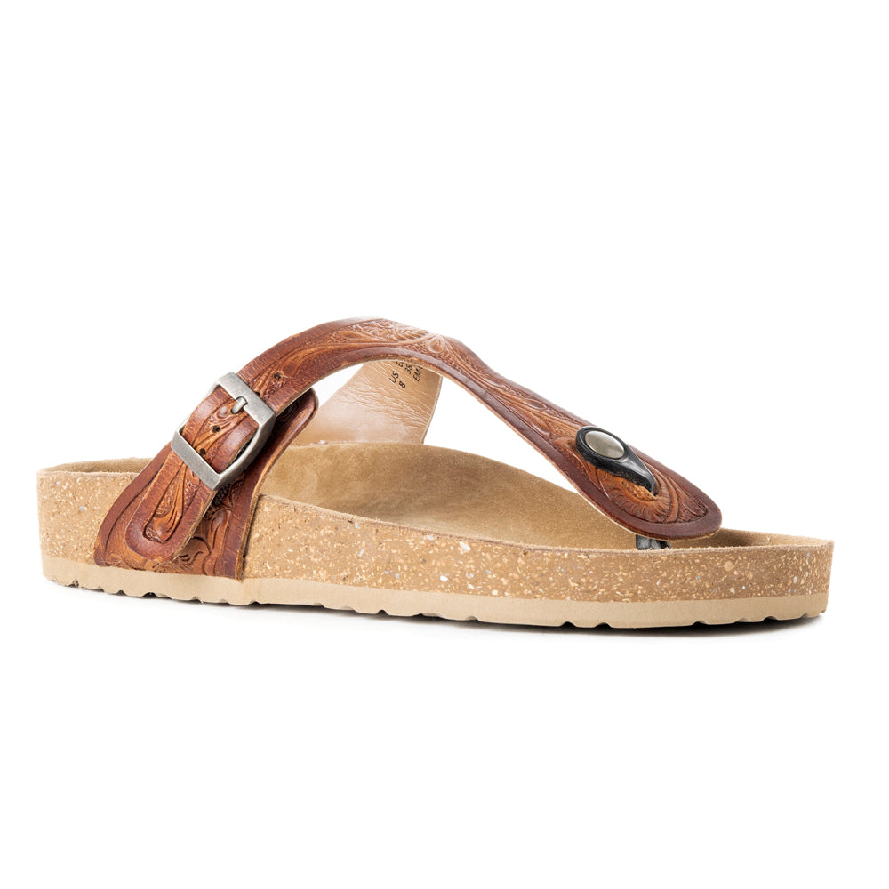 Crockler Western Hand-Tooled Sandals - MyraUSA