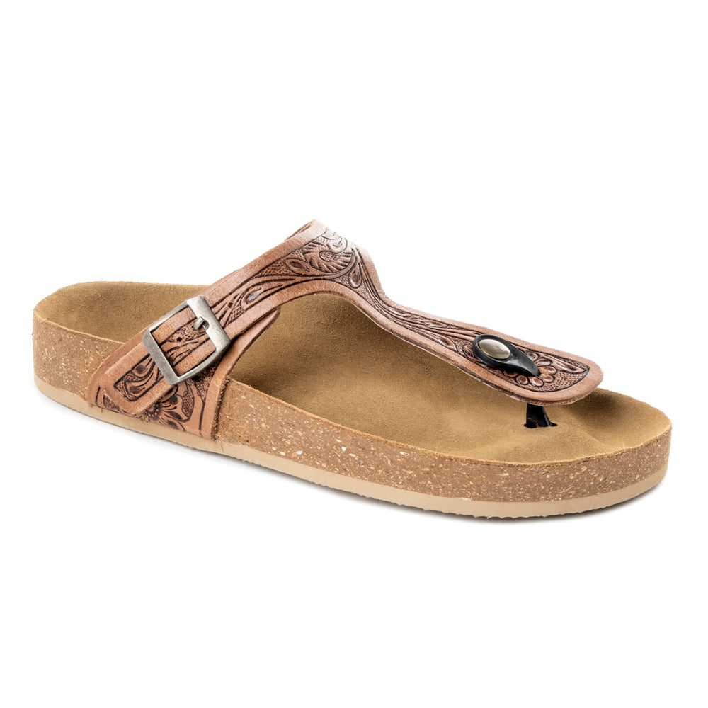 Grashius Western Hand-Tooled Sandals - MyraUSA