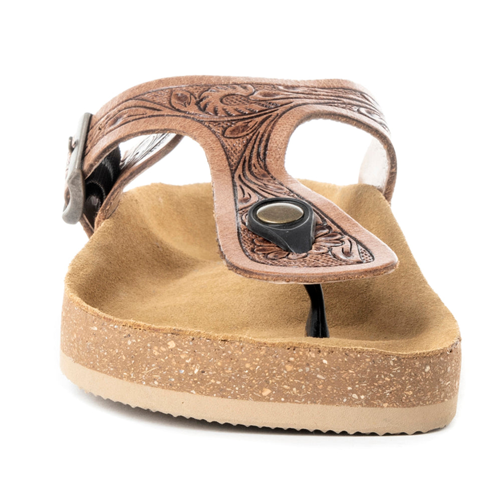Grashius Western Hand-Tooled Sandals - MyraUSA
