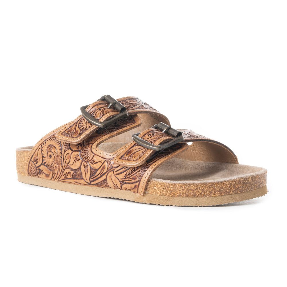 Footo Western Hand-Tooled Sandals - MyraUSA