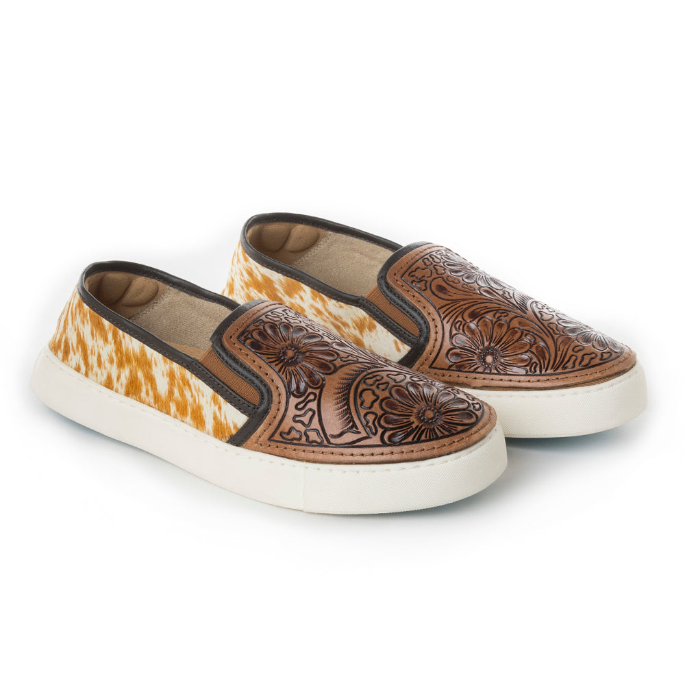 Argun Western Hand-Tooled Sneakers - MyraUSA