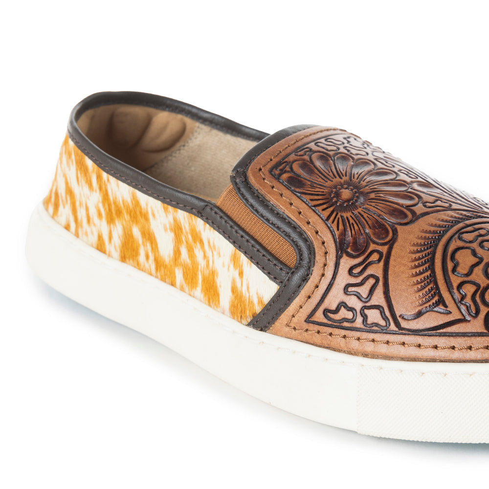 Argun Western Hand-Tooled Sneakers - MyraUSA
