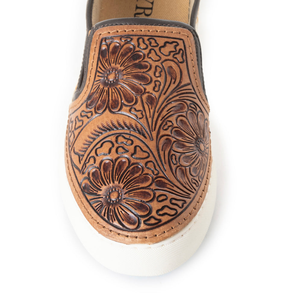 Argun Western Hand-Tooled Sneakers - MyraUSA