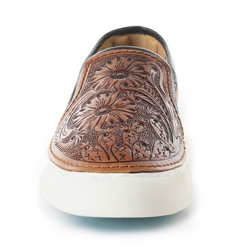 Kryptun Western Hand-Tooled Sneakers - MyraUSA