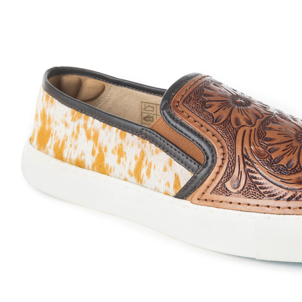 Kryptun Western Hand-Tooled Sneakers - MyraUSA