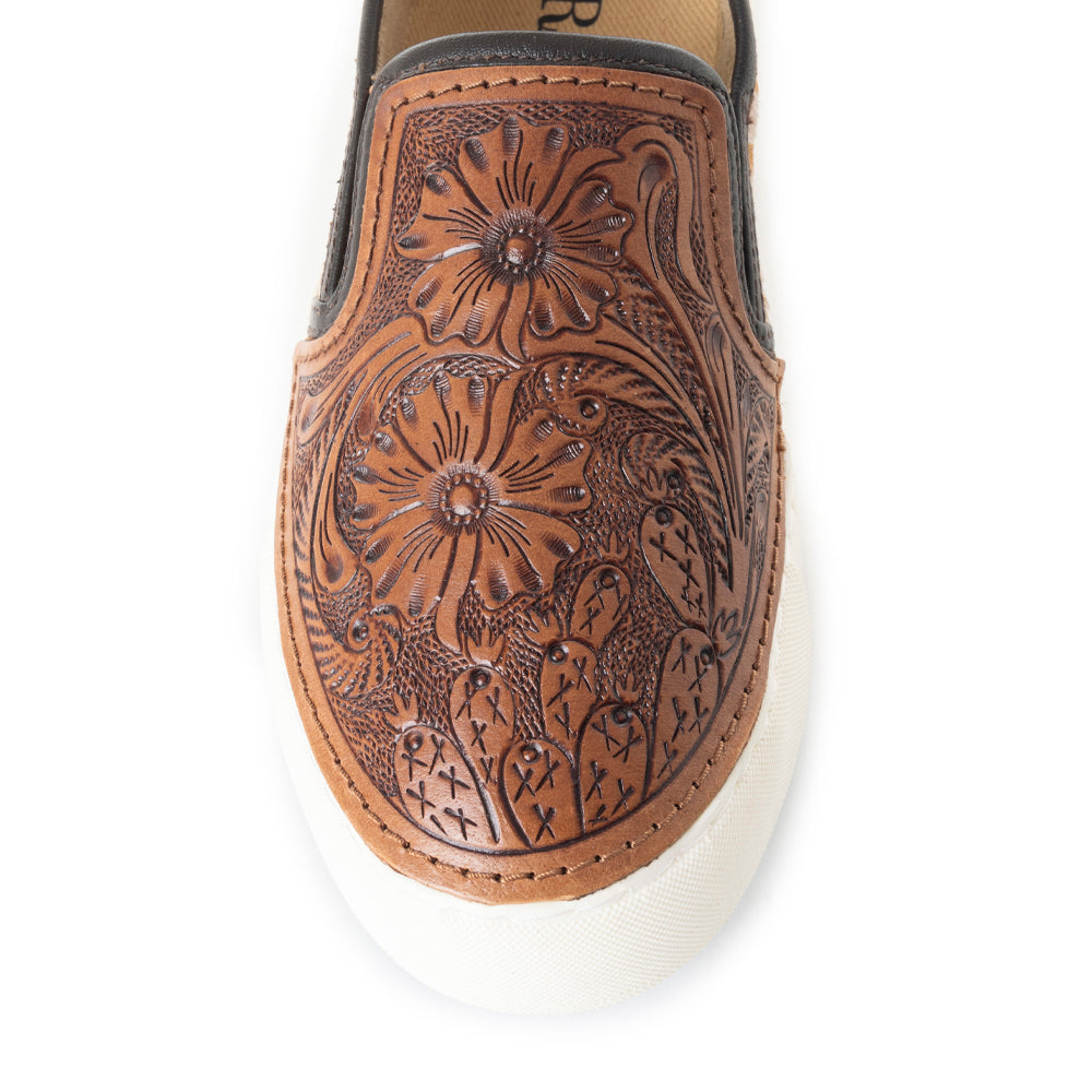 Kryptun Western Hand-Tooled Sneakers - MyraUSA