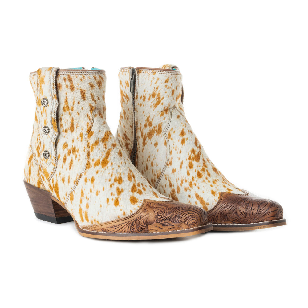 Westro Western Hand-Tooled Booties - MyraUSA
