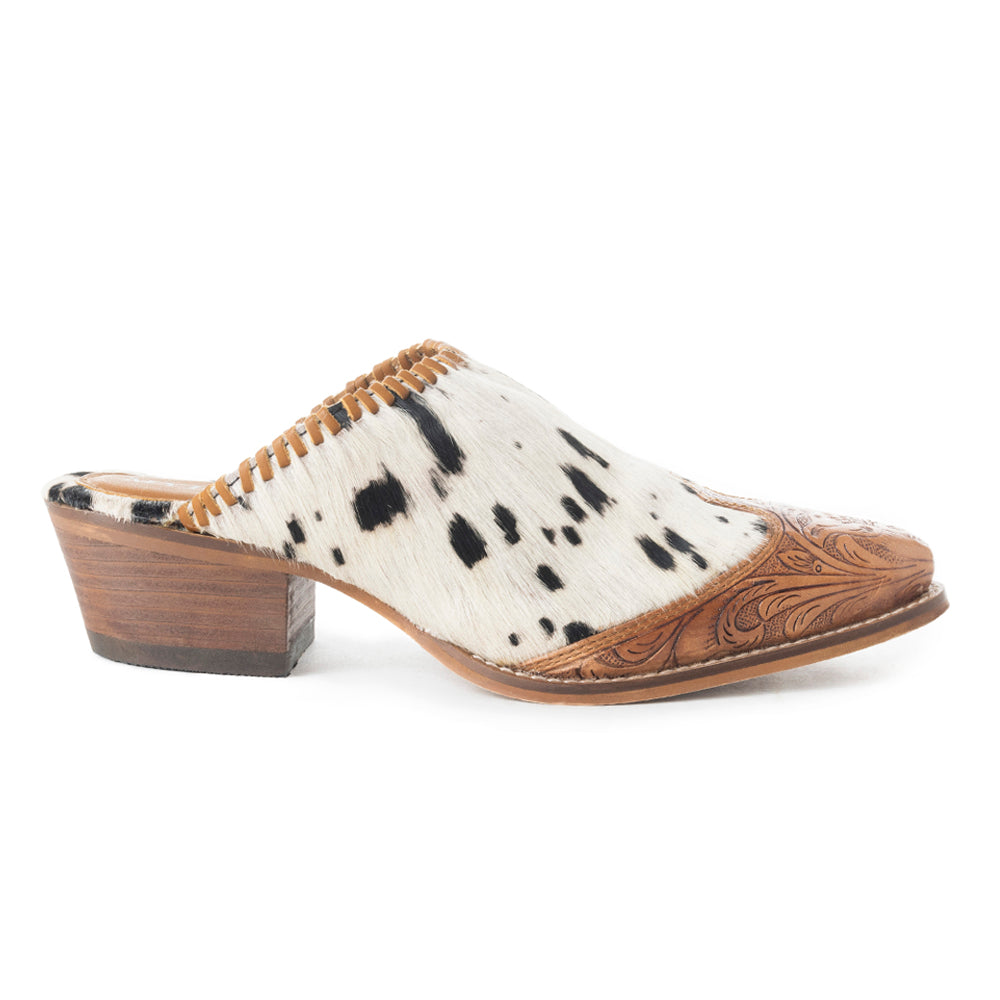 Heely Western Hand-Tooled Mules - MyraUSA