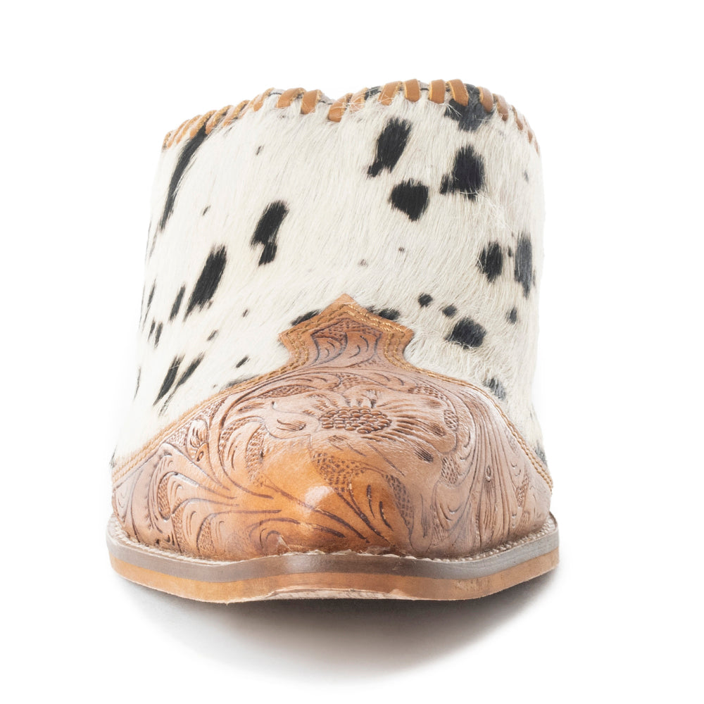Heely Western Hand-Tooled Mules - MyraUSA