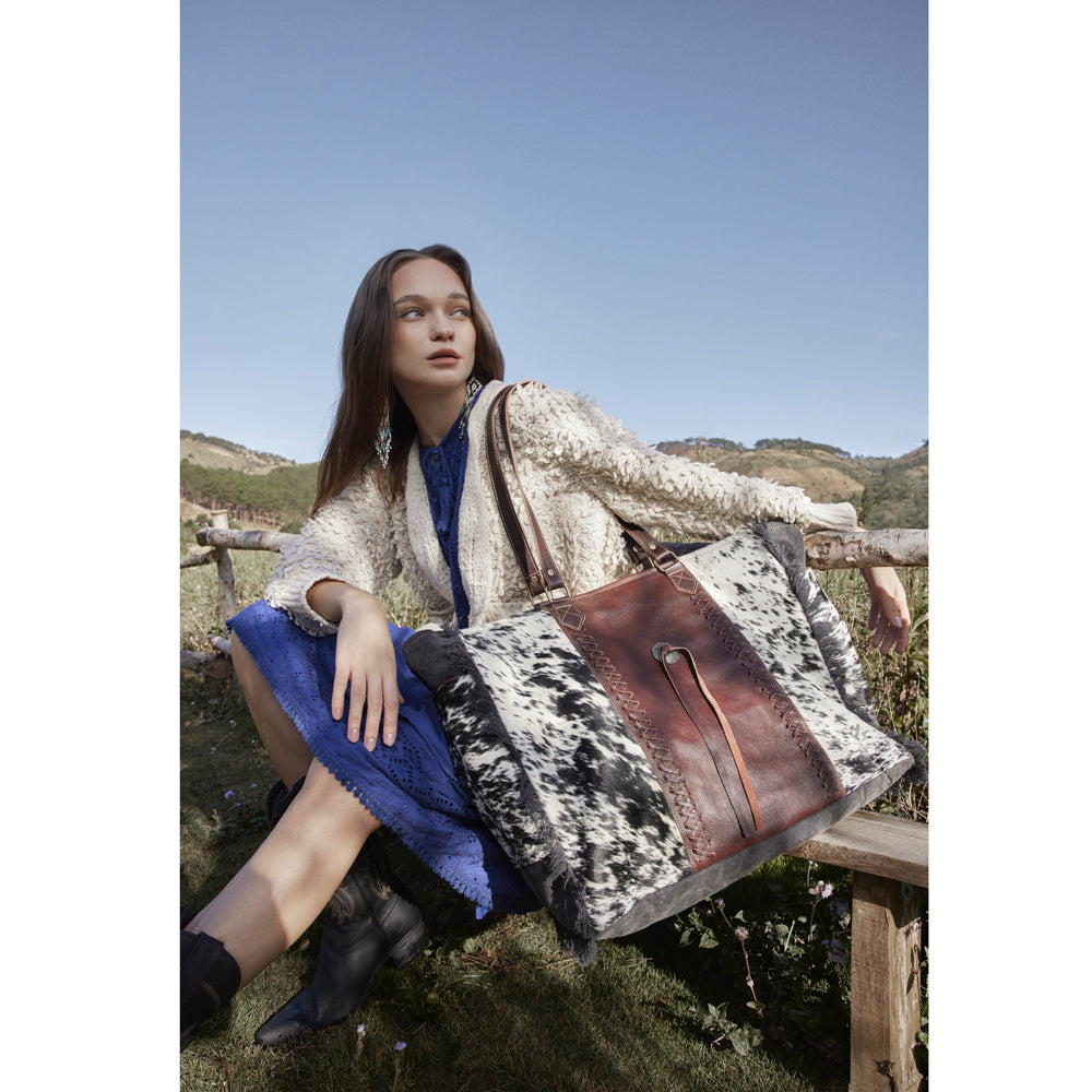 Rosalinda Cross Stitched Weekender Bag - Myra USA